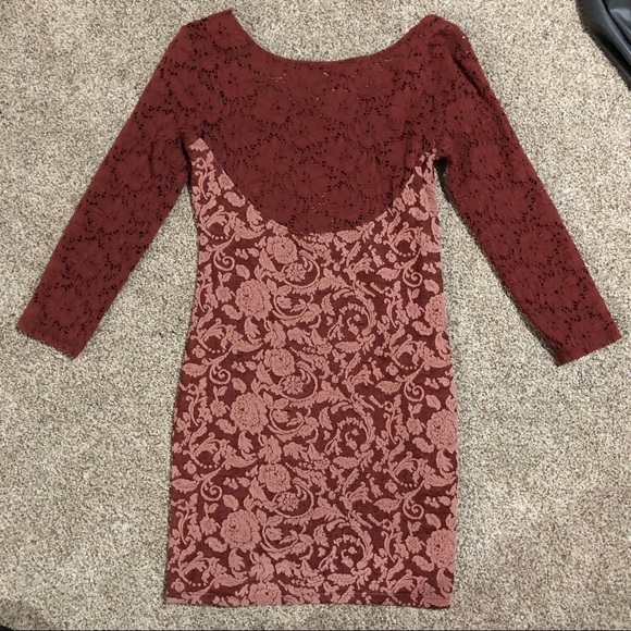 Free People Cranberry Bodycon Holiday Dress, XS - Picture 3 of 5